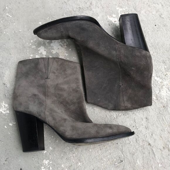 Vince Erving Gray Ankle Boots - Picture 1 of 9